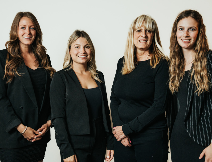 Équipe administrative Audrey Davidson, Caroline Massarelli, Maryse Lemire et Valérie Fauteux.